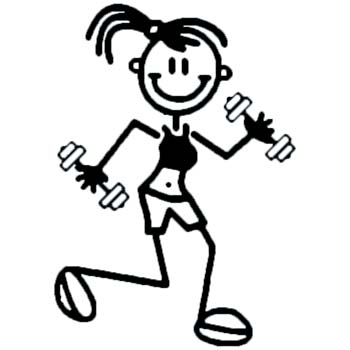 OG8 - Older girl running with weights