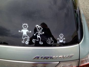 Autostickers van The Sticker Family