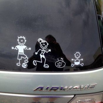 Autostickers van The Sticker Family