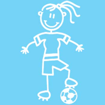 Damesvoetbal sticker