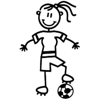 voetbalsticker dame