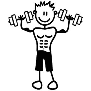 OB8 -Older boy lifting weights