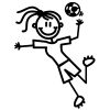 Autosticker meisje met volleybal