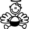 Vlinder kindje sticker