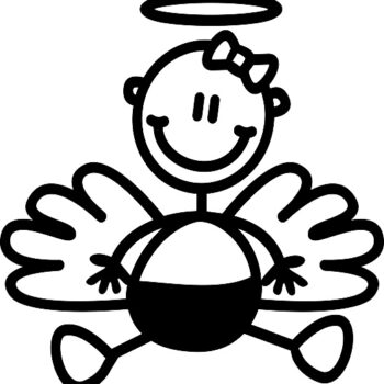 Vlinder kindje sticker