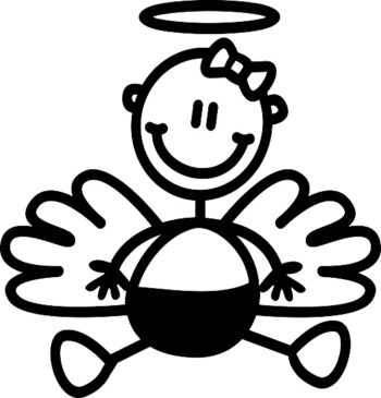 Vlinder kindje sticker